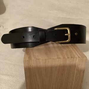 J. Crew wide belt in natural leather.